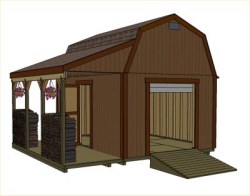 Barn Shed with Porch Plans
