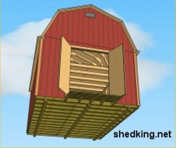 Barn Shed Plans, Small Barn Plans, Gambrel Shed Plans