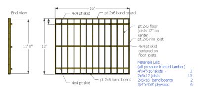 12X16 Shed Plans