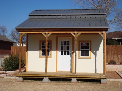 Barn Shed Plan with Side Porch, Small Barn Plans