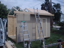 You can easily build a shed like this saltbox style shed