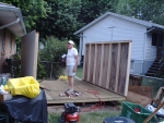This 10' wide x 12' long gable shed has the following features: