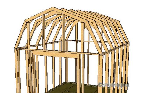 roof shed construction made easy shed framed with gambrel trusses