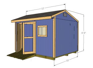 Wood Shed Plans, 12x10 saltbox shed plans
