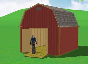 12x16 modern shed plan