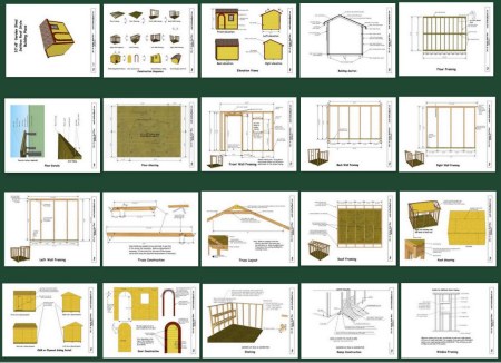 have plans for gable, saltbox, and gambrel roof style sheds that can