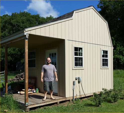 David with his Neat Barn Shed he built!