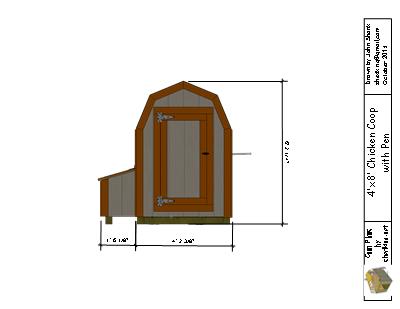 human entrance for the 4x8 chicken coop