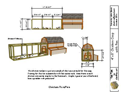 4X8 Chicken Co-op Plans