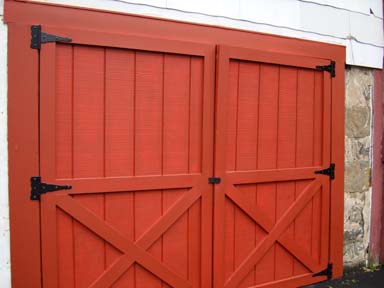 Warping plywood shed doors