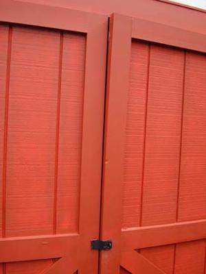 Warping plywood shed doors