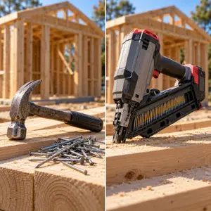 Should you use a nail gun or hammer and nails.