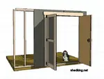 Easy ways to build your shed doors.  Double or single doors for garden sheds and storage sheds.