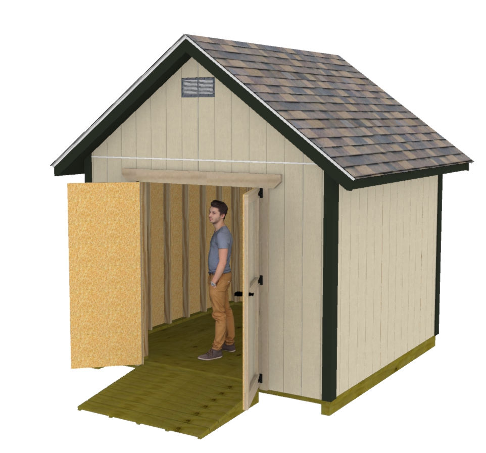 Backyard Storage Shed, 10x10 Gable Shed Plans