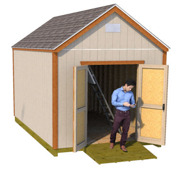 These 10x16 gable shed plans are an instant pdf download.