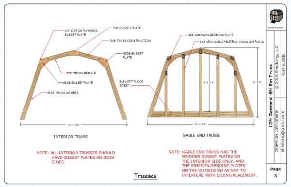 trusses for 2 story shed plans