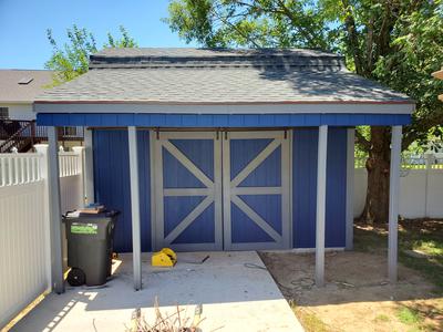 Barn with 8' sliders instead of hinged door
