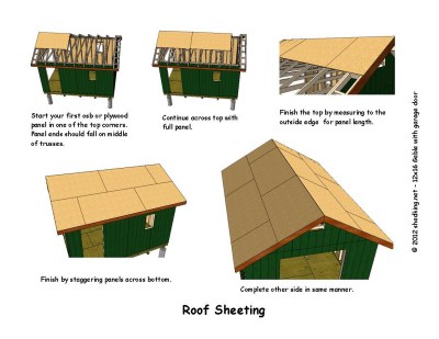 12x16 Gable Storage Shed Plans with Roll Up Shed Door