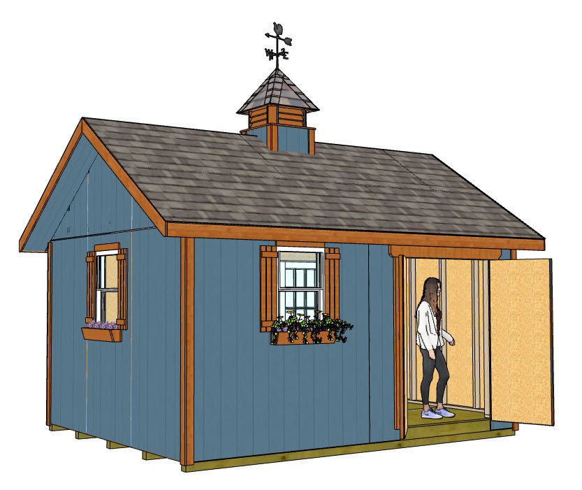 12x16 garden shed plan