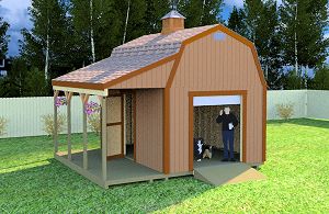 botan 12x16 lean-to roof storage shed plan - howtoplans.org