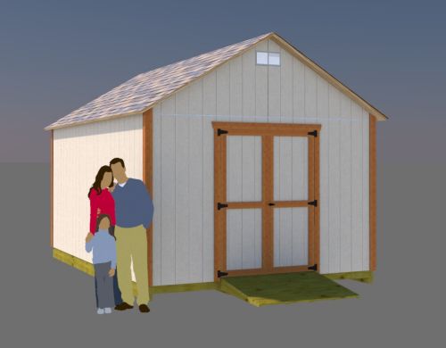 Stor   age Shed Building Plans, 12x16 Gable Shed plans