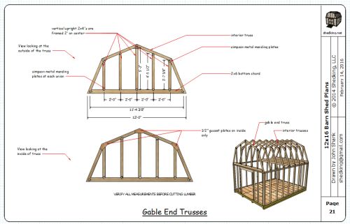 12x16 lean to shed with loft roof plans myoutdoorplans