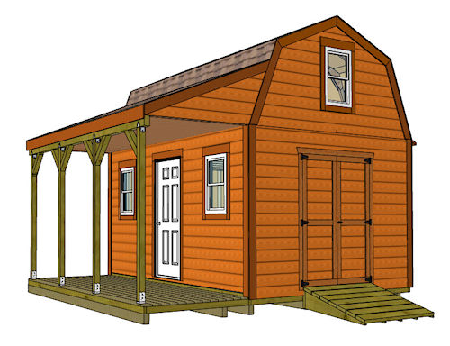 12x16 Barn shed plans with shed doors