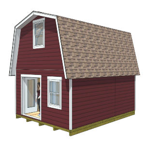 16x20 Barn Shed Plan 300x300