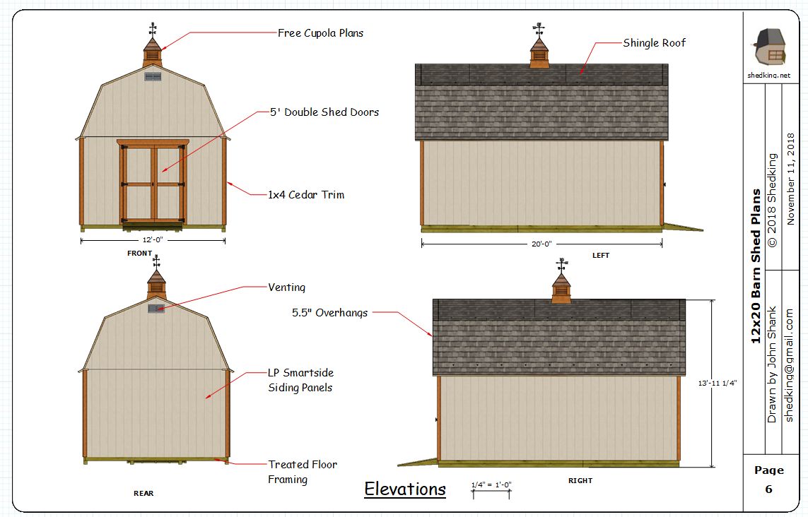 easy to use 12x20 barn shed plans
