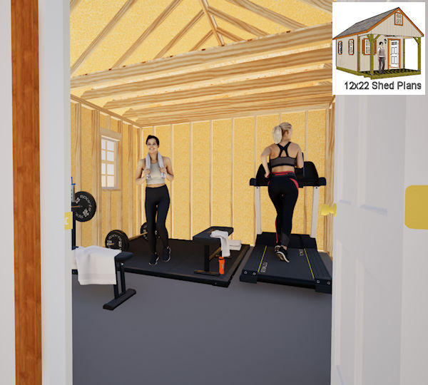 12x22 gym shed plans 600