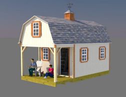 Barn Shed Plans, Small Barn Plans, Gambrel Shed Plans