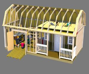 12x24 Barn Plans, Barn Shed Plans, Small Barn Plans