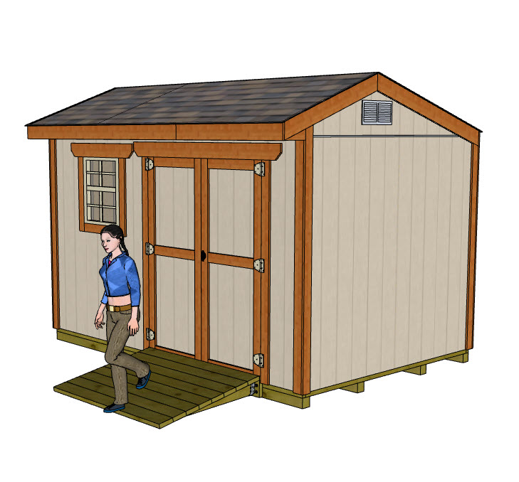 12x8 Saltbox Storage Shed Plan