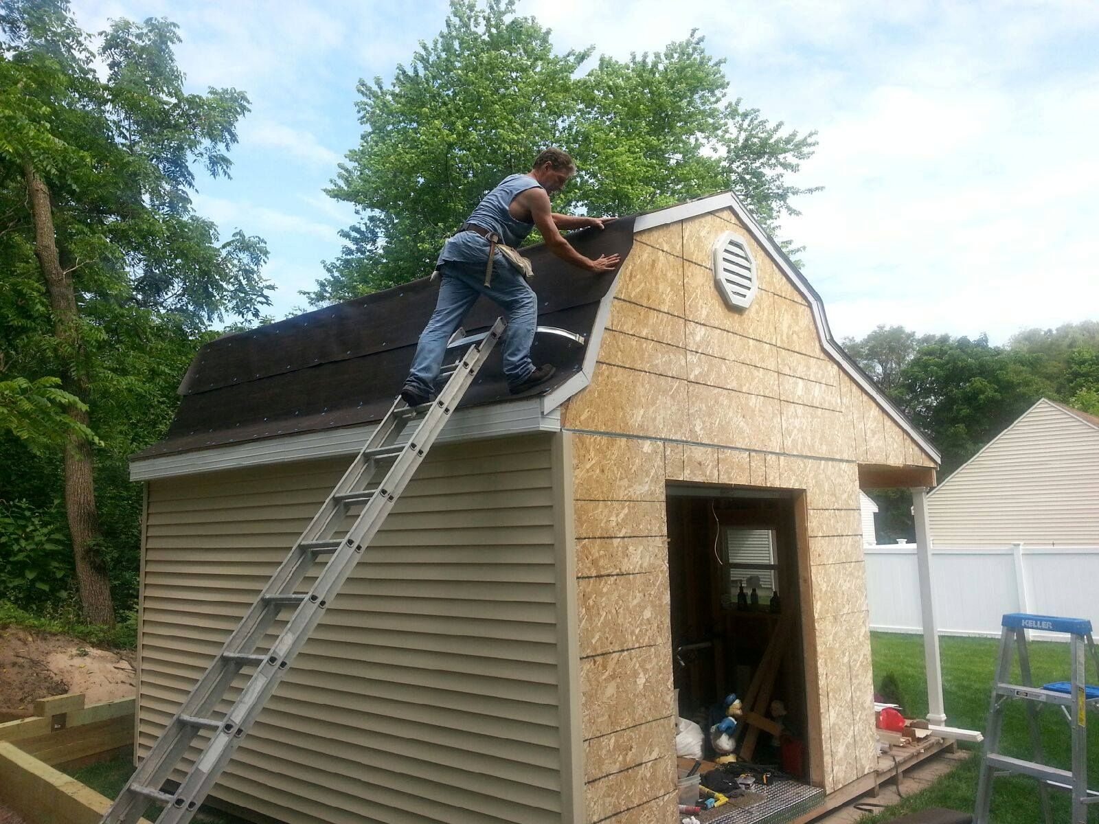 installing felt paper