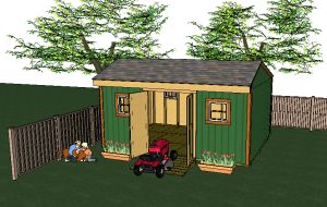 thumbnail image 2 of 6x10 Storage Shed / Playhouse Saltbox Plans – Material List Included #70610 2 of 6