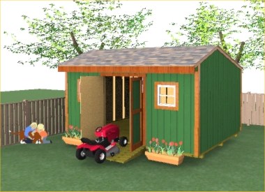 16x12 Saltbox Shed Plans