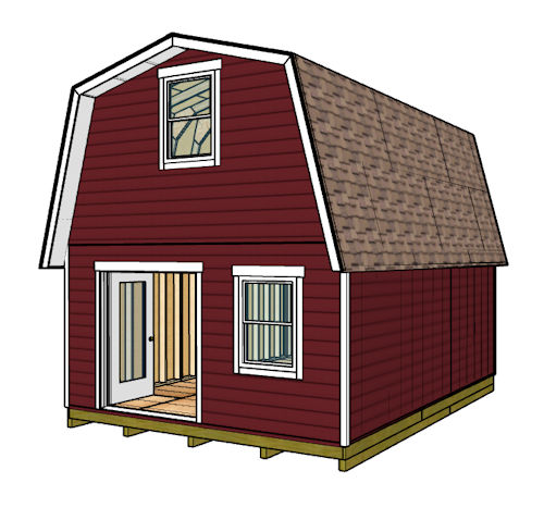 16x20 barn shed plans 500