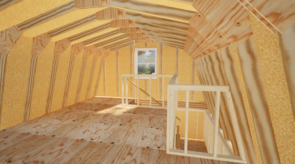 16x20 barn shed with huge loft