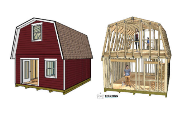 16x20 barn shed plans