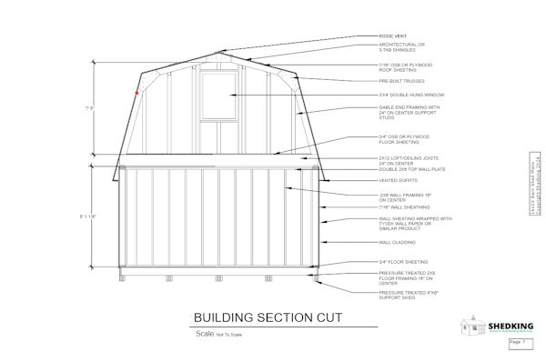 16x20 barn shed section