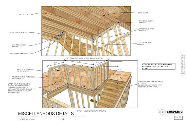 16x20 barn stairway and loft details 600