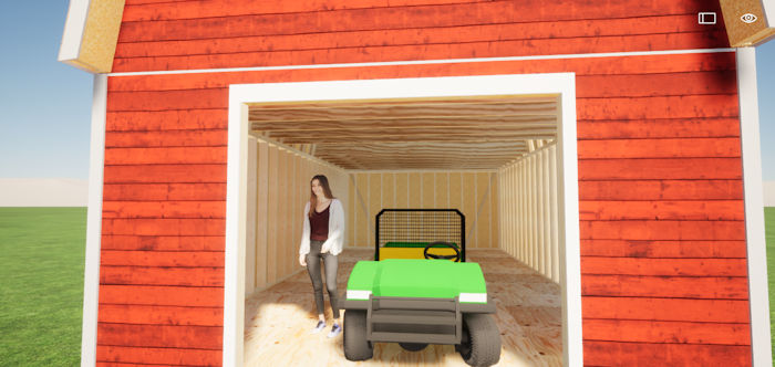 16x30 barn shed plans with red siding