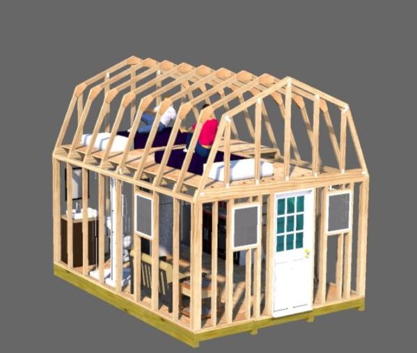 12x16 gambrel shed roof plans myoutdoorplans free