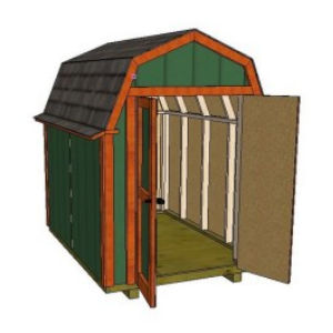 6x8 Barn shed plan 300x300