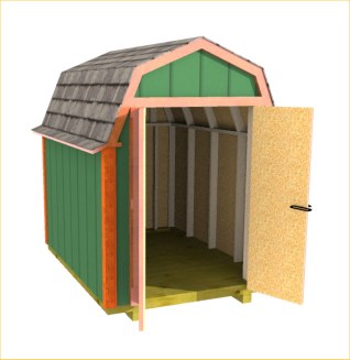 Gambrel Roof Shed Plans, Barn Shed Plans, Small Barn Plans