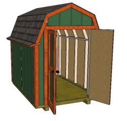 6x8 gambrel roof shed plans