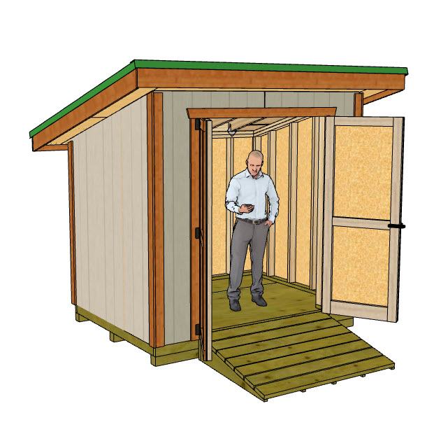 6x8 Lean-to Shed Plan