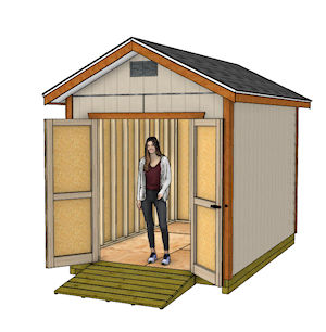 8x12 gable shed plan