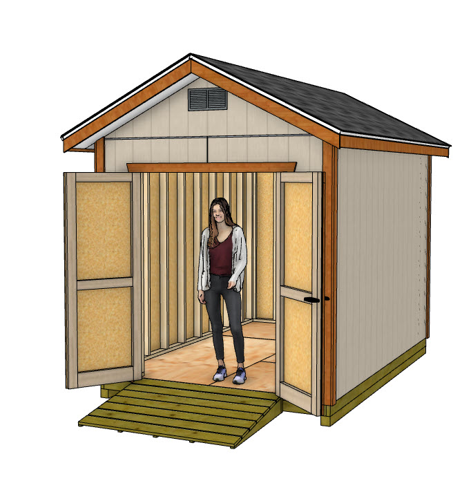 8x12 Gable Shed Plan