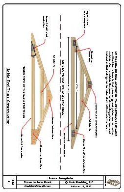 8ft. saltbox shed truss plans